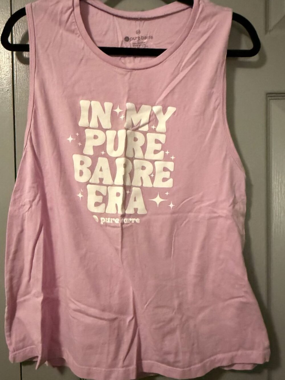 Pure Barre "In My Pure Barre Era" Graphic Muscle Tank Pink | Size 2X